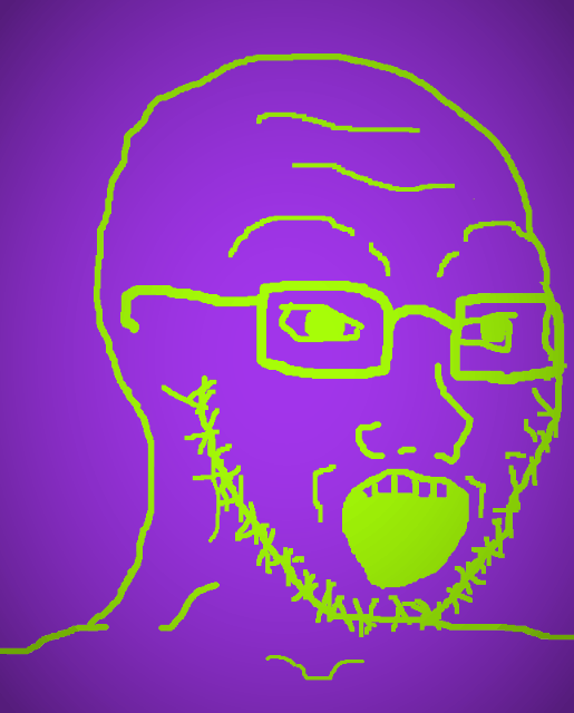 animated colorful glasses open_mouth soyjak stubble variant:soyak // 515x640 // 7.2MB