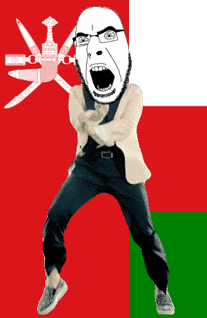 angry animated country dance flag flag:oman gangnam_style glasses oman open_mouth soyjak stubble sword variant:cobson // 300x460 // 501.9KB