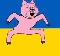 animal animated bloodshot_eyes country crying ear flag full_body pig pink_skin soyjak stubble subvariant:massjak subvariant:wholesome_soyjak ukraine variant:gapejak // 570x537 // 55.2KB