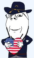 american_flag arm belt civil_war clothes hand hat heart holding_object looking_at_you smile soyjak stubble subvariant:wholesome_soyjak union united_states variant:gapejak // 676x1150 // 31.1KB