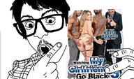 arm bbc cuck glasses hair hand holding_object mustache nsfw open_mouth pointing porn soyjak variant:unknown // 574x337 // 144.1KB