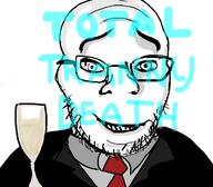 art closed_mouth clothes drawing glasses redraw smile stubble teeth text total_tranny_death ttd tuxedo variant:feraljak wine // 1192x1046 // 55.0KB