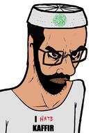 angry beard bloodshot_eyes closed_mouth clothes glasses hat i_hate islam soyjak subvariant:chudjak_seething variant:chudjak white_skin // 899x1078 // 146.7KB