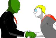 anonymous blond glasses green_skin hair handshake meta:not_a_soyjak nate tuxedo // 1200x832 // 88.7KB