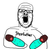 arm baby black_skin cuck father glasses holding_object interracial open_mouth pacifier soyjak stepfather stubble tyrone variant:a24_slowburn_soyjak // 680x680 // 208.9KB