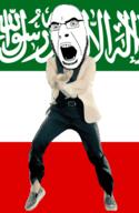angry animated arabic_text calligraphy country dance flag flag:somaliland full_body gangnam_style glasses irl open_mouth shahada somaliland soyjak stubble variant:cobson // 300x460 // 505.6KB