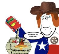 barbed barbed_wire blue_eyes border_hopper cowboy_hat crying flag:mexico flag:texas italy mexico orange_hair sproke stubble subvariant:wholesome_soyjak texas variant:cryboy_soyjak variant:gapejak wires // 513x475 // 83.8KB
