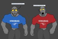 2soyjaks buff clothes gigachad glasses he_will_always_be_a_gem lolkek meta open_mouth soot_colors soybooru soyjak stubble text tshirt variant:cobson variant:nojak w_(user) // 1718x1160 // 210.3KB