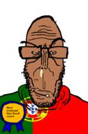 angry beard brazil brown_skin crying european flag flag:portugal glasses mutt portugal red_eyes stubble subvariant:euromutt sweater variant:markiplier_soyjak // 591x900 // 50.6KB
