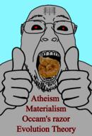 666 atheism barcode blue_background coprophagia evolution npc poop science thumbs_up // 1080x1598 // 465.0KB