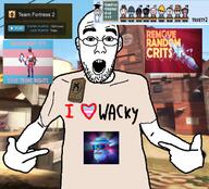 arm clothes ear glasses hand heart i_love open_mouth pointing soyjak stubble team_fortress_2 text tranny trans_rights uncle_dane variant:shirtjak video_game // 618x559 // 376.1KB