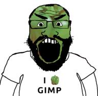 beard clothes food gimp glasses green_is_my_pepper green_skin i_love open_mouth pepper soyjak technology text tshirt variant:science_lover // 800x789 // 145.3KB