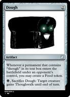 black_skin bread card glowing glowing_eyes inverted magic_the_gathering mtg objectsoy open_mouth soyjak stubble text thougher toast variant:classic_soyjak // 375x523 // 176.7KB