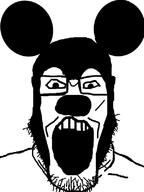 disney glasses looking_at_you mickey_mouse mouse open_mouth soyjak stubble teeth variant:markiplier_soyjak // 600x800 // 39.7KB