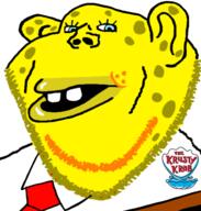 amerimutt buck_teeth clothes necktie open_mouth red_tie sponge spongebob_squarepants stubble subvariant:impish_amerimutt suit the_krusty_krab variant:impish_soyak_ears yellow yellow_skin // 598x628 // 164.8KB