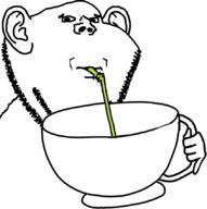 concerned cup drinking drinking_straw ear hand holding_object mug sip soyjak stubble variant:impish_soyak_ears // 845x850 // 155.5KB
