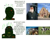 christianity church countrywar cow cross flag flag:india hindflea hindu hinduism india indian oh_my_god_she_is_so_attractive orthodox orthodox_church pajeet piss poop priest slopjak variant:bernd variant:soyak // 1000x800 // 698.7KB