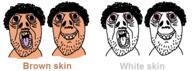 beige_skin bloodshot_eyes brown_skin fucking_disturbing hair looking_at_you mustache open_mouth redraw smile soyjak stubble subvariant:brunetto template text transparent_background variant:bernd white_skin yellow_teeth // 583x216 // 17.2KB
