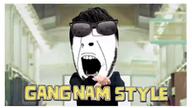 animated gangnam_style glasses irl music open_mouth sound soyjak stubble variant:cobson video // 1280x720, 72.9s // 7.5MB
