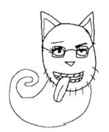 animal cat cat_ear eyelashes eyelids glasses open_mouth pokemon soyjak stubble tongue variant:unknown // 720x873 // 57.1KB