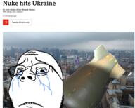 bomb bwc country crying frown glasses irl_background news nuclear russo_ukrainian_war sad soot soyjak soyjak_party stubble subvariant:wholesome_soyjak text ukraine variant:gapejak // 2004x1612 // 3.1MB