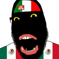 black_skin countrywar flag:italy flag:mexico glasses italy mexico open_mouth rent_free slopjak soyjak stubble variant:cobson yellow_sclera // 721x720 // 36.8KB