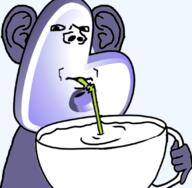 cup drinking drinking_straw ear g_(4chan) gentoo holding_object linux mug sip soyjak technology variant:impish_soyak_ears // 1104x1080 // 451.7KB