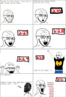 alarm_clock arm class clock clothes comic disappointed excited gigachad glasses hand hands_up open_mouth rage_comic sad soyjak stubble text variant:excited_soyjak variant:soyak wu_tang_clan // 500x741 // 177.7KB
