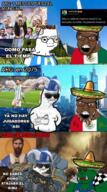angry argentina boomer brown_eyes brown_skin clothes comic football glasses gun hat mexico mustache old open_mouth orc sombrero soyjak space_marine space_marines spanish_text stubble text variant:feraljak warhammer // 568x1024 // 1.4MB