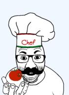 chef chef_hat food frog glasses hand italy mustache open_mouth pepe perro_hold soyjak stubble tomato variant:el_perro_rabioso vegetable // 430x588 // 29.6KB