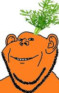 carrot closed_mouth ear food orange smile soyjak stubble variant:impish_soyak_ears vegetable // 336x528 // 168.6KB