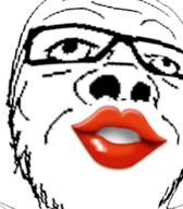 glasses lips lipstick smile soyjak stubble variant:a24_slowburn_soyjak // 719x823 // 276.6KB