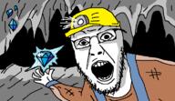 cave diamond gem mining_helmet open_mouth soyjak variant:yurjak // 768x442 // 25.8KB