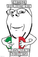 beard belly_button bolognese closed eye eyebrow eyes glasses happy holding_heart holding_object imgflip imgflip.com italy mouth nipple nose nostrils subvariant:wholesome_soyjak teeth variant:gapejak wholesome // 500x755 // 74.8KB