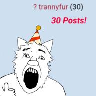 celebrating fur furfag furry happy redtext smile subvariant:trannyfur thumbs_up tranny // 1000x1000 // 157.0KB