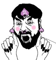 angry arm bbc beard ear earring ethan_klein h3h3_productions hand indian nose_piercing open_mouth painted_nails someodinarygamers someordinarygamers soyjak spade tattoo text variant:cobson youtube youtuber // 624x662 // 53.1KB