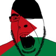 angry country flag glasses open_mouth polisario soyjak stubble variant:cobson western_sahara // 721x720 // 15.3KB