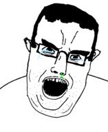 animated autism crying ext=gif fat glasses hair meta:tagme mucus open_mouth stubble variant:alicia variant:chudjak // 600x733 // 252.7KB