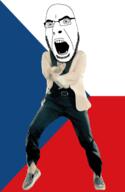 angry animated country czechia dance flag full_body gangnam_style glasses irl open_mouth soyjak stubble variant:cobson // 300x460 // 503.1KB