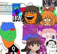 alien anime annoying_orange barneyfag bbc colorful frog froge homer_simpson ias judaism marge_moment marge_simpson ongezellig pepe queen_of_spades remilia_scarlet saki_miyanaga sobot soyjak speech_bubble subvariant:protestantjak subvariant:soylita tamami_chanohata tattoo touhou variant:cobson variant:gapejak variant:jasonjak video_game // 1054x1000 // 121.9KB