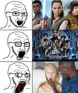 amnesia bbc black_panther blacked body_horror glasses irl marvel negro open_mouth soyjak star_wars stretched_mouth stubble tongue variant:classic_soyjak // 1446x1728 // 920.6KB