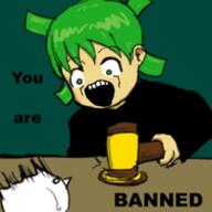 4chan anime ban clothes green_hair hair hammer judge meta:missing_variant open_mouth soyjak yotsoyba // 255x255 // 71.3KB