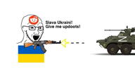country firearm flag glasses gun open_mouth reddit rifle russo_ukrainian_war soyjak stubble tank text ukraine variant:classic_soyjak z_(russian_symbol) // 1600x900 // 70.6KB