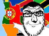 africa angola arm closed_mouth glasses hair hand map pointing portugal punisher_face smile soyjak stubble variant:a24_slowburn_soyjak // 623x460 // 171.7KB
