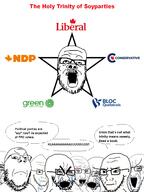 angry bloc_quebecois bloodshot_eyes canada comic concerned conservative_party_(canada) crying frown glasses green_party_(canada) klaus_schwab liberal_party_(canada) multiple_soyjaks mustache ndp open_mouth people's_party_(canada) soyjak stubble text thick_eyebrows trinity variant:a24_slowburn_soyjak variant:classic_soyjak variant:cryboy_soyjak variant:gapejak // 1200x1600 // 271.2KB