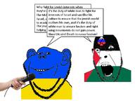 2soyjaks angry country countrywar flag glasses hand microphone open_mouth palestine queen_of_spades russia russo_ukrainian_war smile soyjak spade speech_bubble stubble text ukraine variant:cobson variant:impish_soyak_ears wordswordswords z_(russian_symbol) // 800x600 // 111.2KB