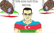 ack azerbaijan azeri brown_skin chud flag glasses hanging iran rope stubble subvariant:muscular_chud tongue turk turkiye variant:bernd variant:chudjak // 4464x2687 // 2.3MB