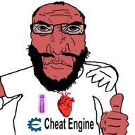 balding beard cheat_engine clothes glasses hair happy heart i_love punisher_face red_skin soyjak thumbs_up tshirt variant:science_lover // 863x864 // 102.3KB