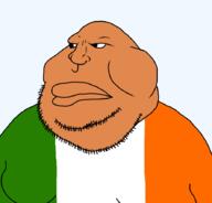 brown_skin closed_mouth countrywar fat flag flag:ireland ireland obese soyjak stubble variant:meximutt // 888x849 // 18.1KB