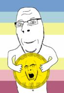 2022 2soyjaks arm cafe_coin discord flag glasses gold hand holding_object latin_text map_(pedophile) open_mouth pedophile redraw smile soyjak soyjak_cafe stubble subvariant:nucob text variant:cobson // 680x991 // 129.9KB